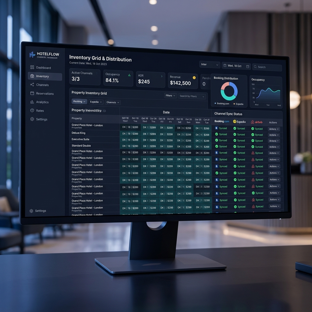 Channel Manager Dashboard Mockup